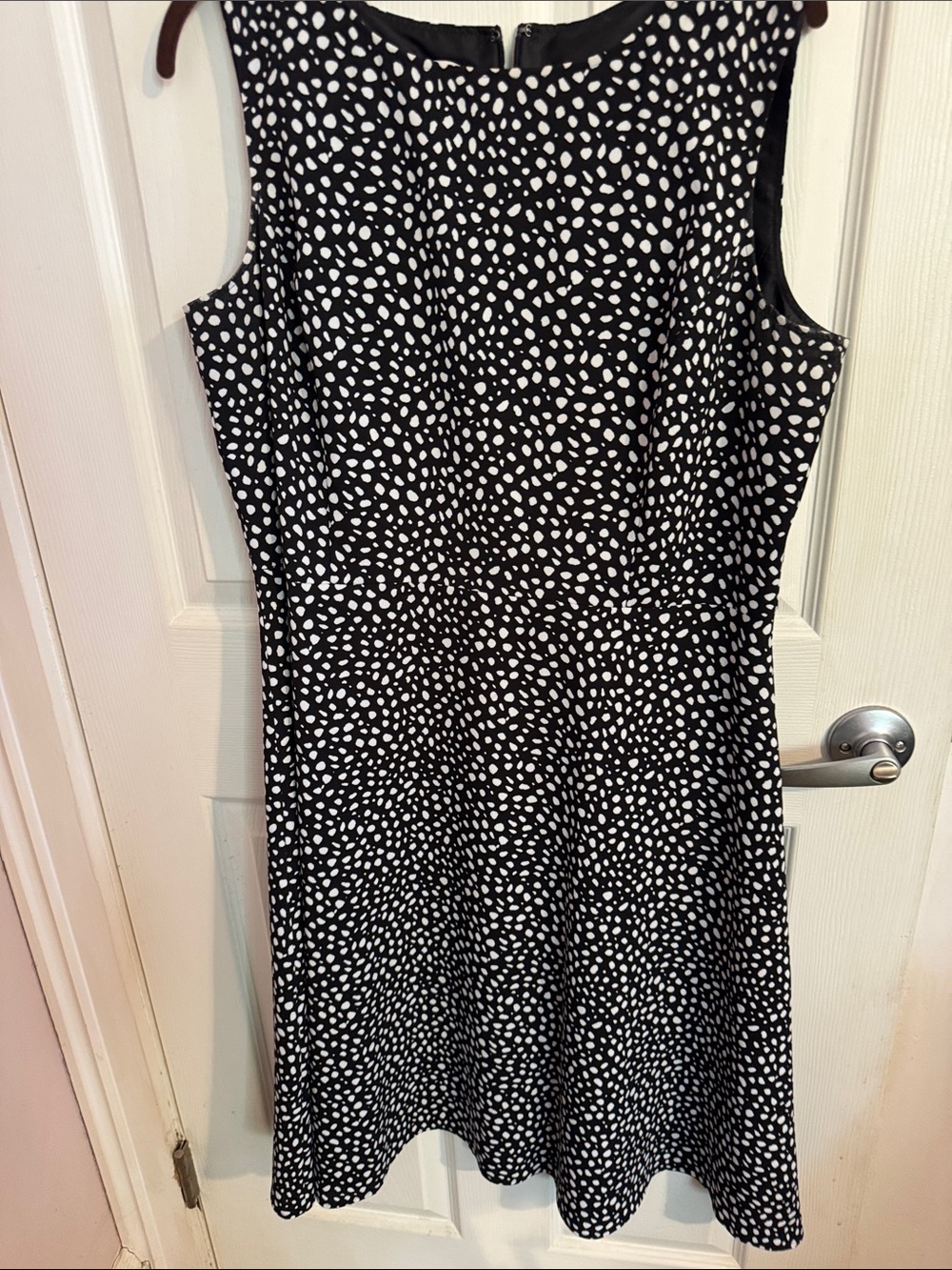 Talbots Black and White Dot Midi Dress